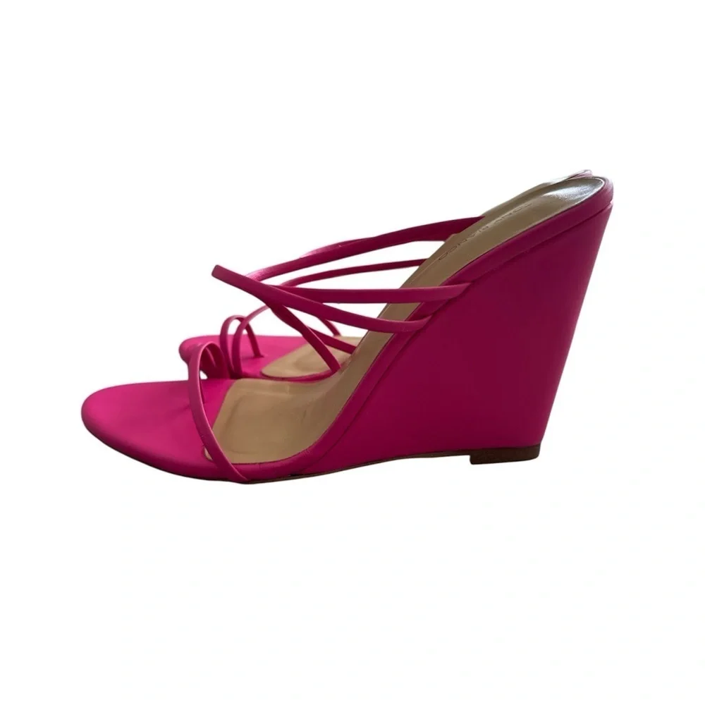 Tony Bianco Gaia Strappy Wedge Sandals Pink Size 9